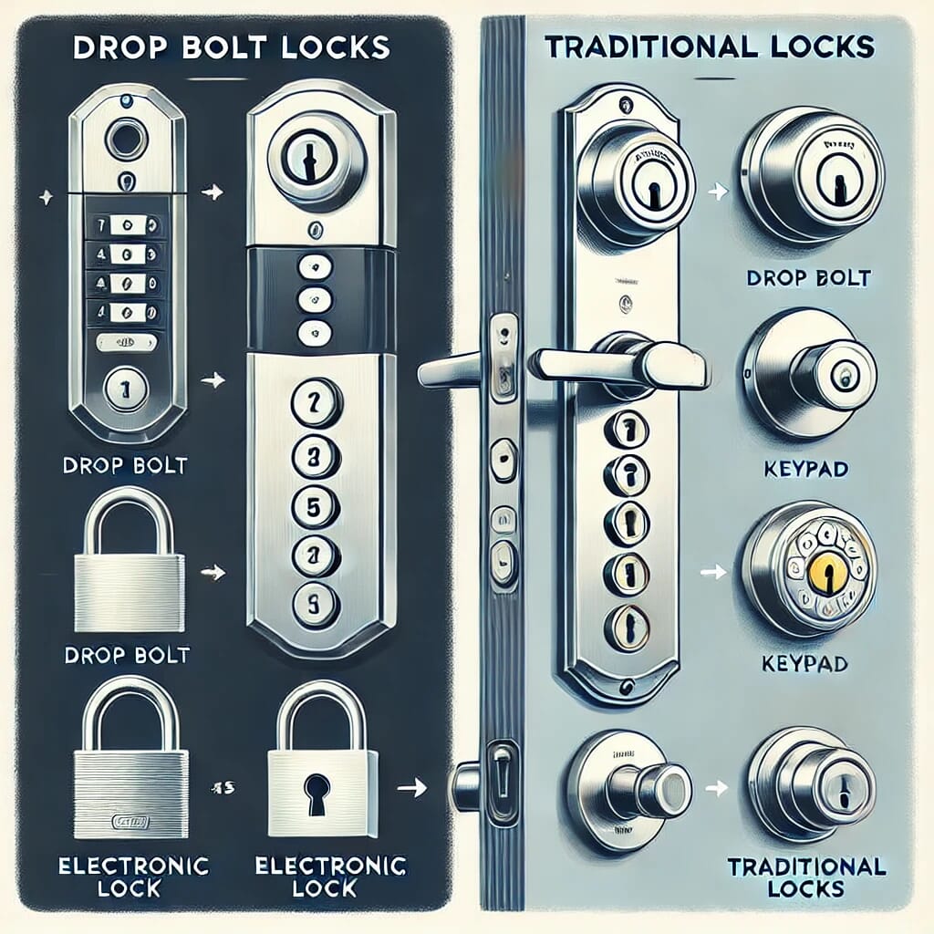 Drop Bolts locks vs Traditional Locks